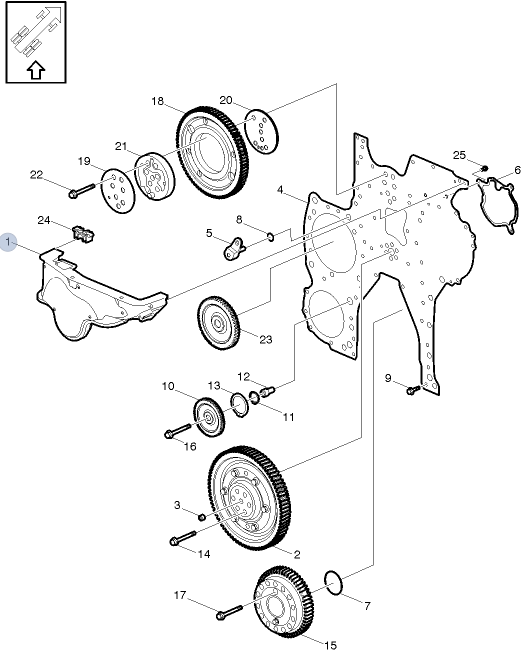 22121028 NEW TIMING GEAR COVER - image 4 of 4