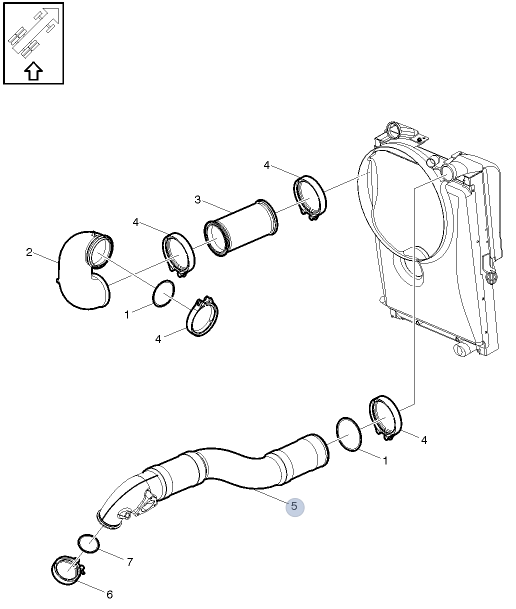 22923199 NEW CHARGE AIR PIPE - image 4 of 4